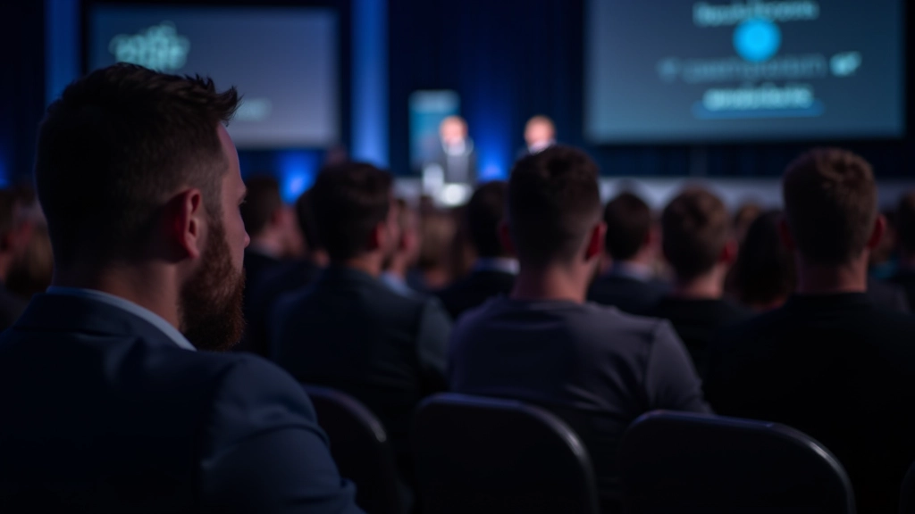 TechChill konferences apmeklētāji klausās spēcīgu runatāju uz skatuves